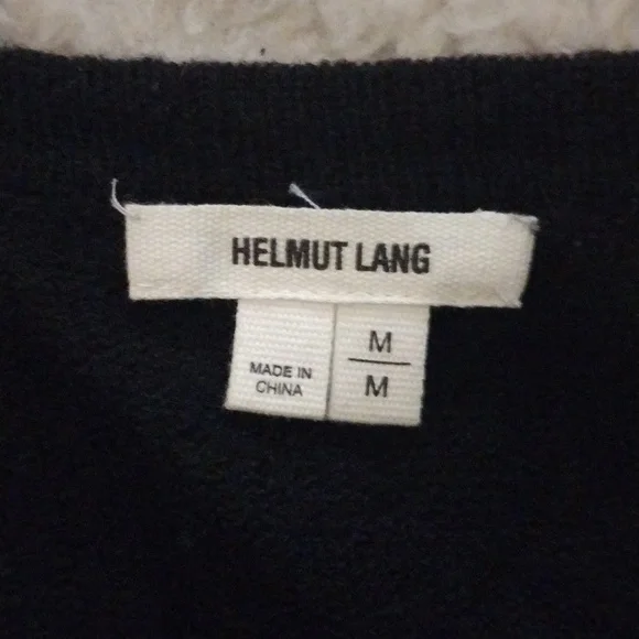 Helmut Lang Black Asymmetrical Poncho Sweater - Picture 2 of 5